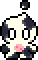 A sprite of a chao that looks like a cow.