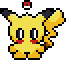 A sprite of a chao that looks like pikachu.