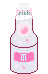 A pink and white marble soda.