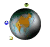 A spinning planet.