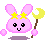 Bouncy magic pink bunny kao-ani.