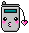 A cute grey flip phone.