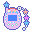 A purple tamagotchi.