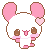 A pink chibi bunny.