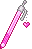 A pink pen.