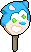 A sonic gumball eyes popsicle.