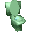 Green toilet.